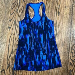 Lululemon Racerback Tank Shirt blue and black